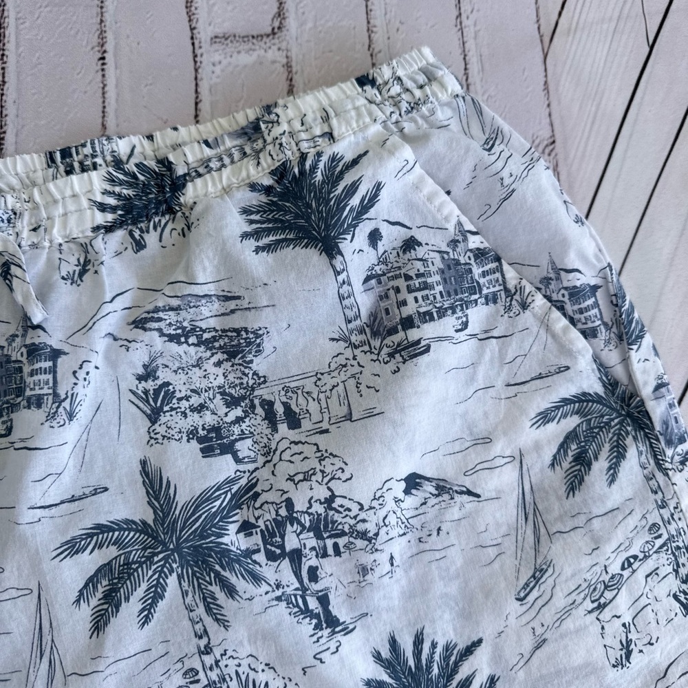 Eberjey Navy and White Tropical Print Pajama Shorts Only - Picture 4 of 8